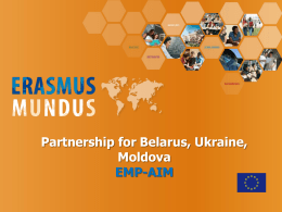 Prezentarea PowerPoint a proiectului ERASMUS MUNDUS