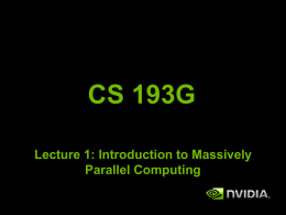 Introduction To Massively Parallel Computing - stanford