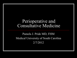Peri-operative and Consultative Medicine