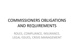 COMMISSIONERS AND THE ACC - Public Housing Authorities