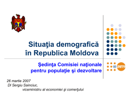Situaţia demografică în Republica Moldova