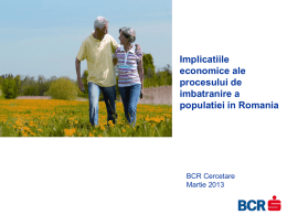 Imbatranirea populatiei in Romania