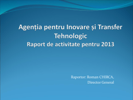 Raportul de activitate pentru anul 2013