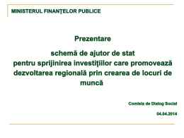 Prezentare schema - Ministerul Finanţelor Publice