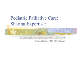 Pediatric Palliative Care