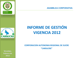 INFORME DE GESTIÓN (DICIEMBRE 31 - 2012)