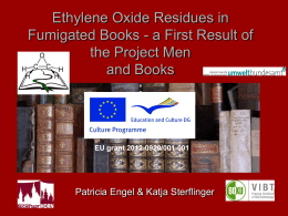 Ethylene Oxide Residues in fumigated books