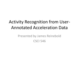 Activity Recognition from User