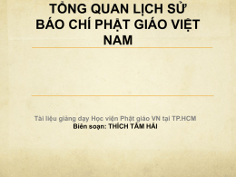 LICH SU BAO CHI PGVN - THICH TAM HAI