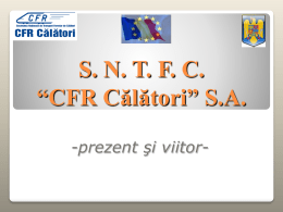 Strategia de dezvoltare a SNTFC “CFR Călători” – SA
