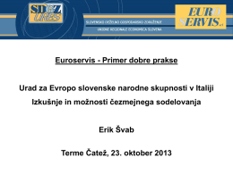 Euroservis Trst - Urad Vlade Republike Slovenije za Slovence v