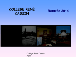 Présentation PowerPoint - Collège René Cassin, AGDE