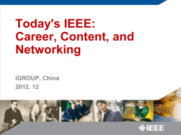 Today`s IEEE Career, Content, and Networking(2012.12.7)