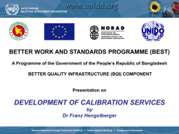 Development of calibration services in Bangladesh