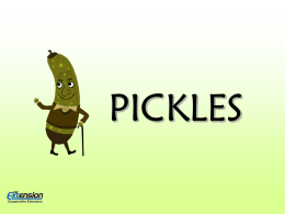 Pickles & Sauerkraut - Food Safety and Health