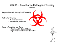 OSHA – Bloodborne Pathogens Training