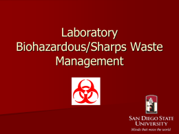 Laboratory Biohazardous Waste Management