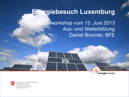 Vortrag von Energie Schweiz