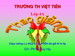DIỆN TÍCH HÌNH BÌNH HÀNH - Trường tiểu học Việt Tiến