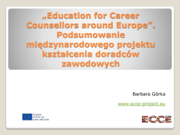 Barbara Górka- ECCE Project - Stowarzyszenie Doradców