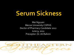 Serum Sickness