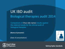 Paediatric biological therapy audit presentation