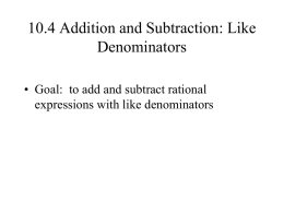 10_4 adding rational expressions TROUT 09