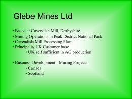 Glebe Mines Ltd Presentation - land regeneration management ltd