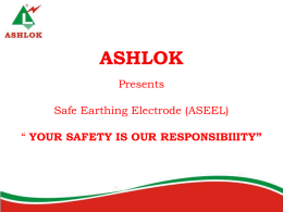 ASHLOK SAFE EARTHING ELECTRODE LIMITED ---