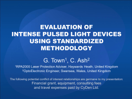 Evaluation of IPL Devices