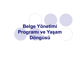 BBY 26 Belge Yönetimi-Belge Yönetimi Programı