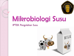 Pertemuan 3 Mikrobiologi Susu