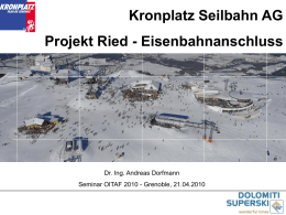 Eisenbahnanschluss Skigebiet Kronplatz – ein visionäres