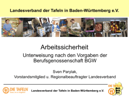PowerPoint-Präsentation - Landesverband der Tafeln in Baden