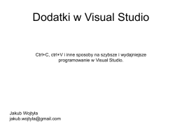 Dodatki w Visual Studiox
