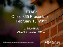 FTAG Office 365 Presentation