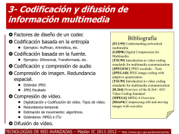 Tema 6: Codificación y compresión de información multimedia