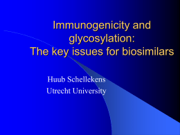Immunogenicity: The key issue for multisource biologics