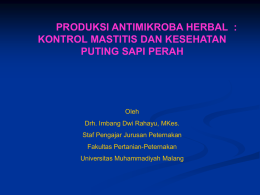 Produksi_Antimikroba_Herbal - Universitas Muhammadiyah Malang