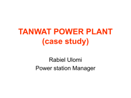 TANWAT POWER STATION (case study)