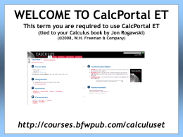 CalcPortal ET Rogawski Powerpoint FDOC