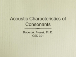 Acoustic Characteris..