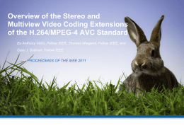 Overview of the Stereo and Multiview Video Coding Extensions of