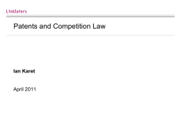 Patents and Competition Law