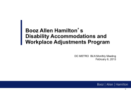 Booz Allen Hamilton`s Disability Accommodations and Workplace