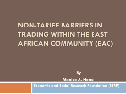 non-tariff barriers in trading within the east african community (eac)