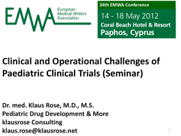 Pediatric clinical trials