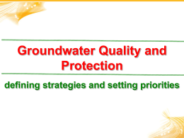 Groundwater Quality Protection - AGW-Net