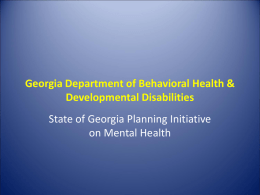 Georgia Department of Behavioral Health