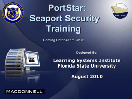 PortStar: Seaport Security Training